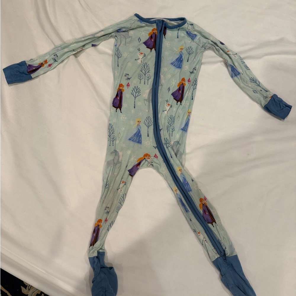 Kids Blue and White One Piece Pajamas